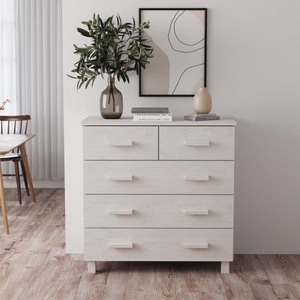vidaXL, vidaXL Sideboard HAMAR Weiß 79x40x80 cm Massivholz Kiefer