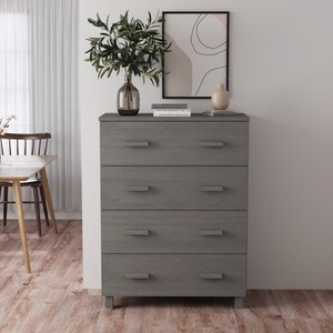 vidaXL, vidaXL Sideboard HAMAR Hellgrau 79x40x103,5 cm Massivholz Kiefer