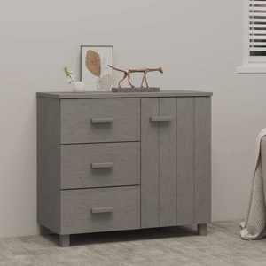 vidaXL Sideboard Hellgrau 90x40x80 cm Massivholz Kiefer