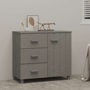 vidaXL, vidaXL Sideboard Hellgrau 90x40x80 cm Massivholz Kiefer