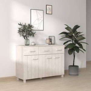 vidaXL, vidaXL Sideboard Weiß 113x40x80 cm Massivholz Kiefer, 