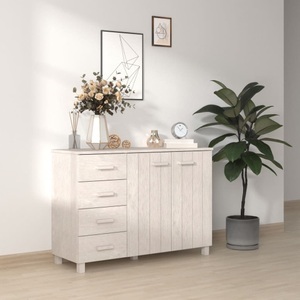 vidaXL, vidaXL Sideboard HAMAR Weiß 113x40x80 cm Massivholz Kiefer, vidaXL Sideboard HAMAR Weiß 113x40x80 cm Massivholz Kiefer