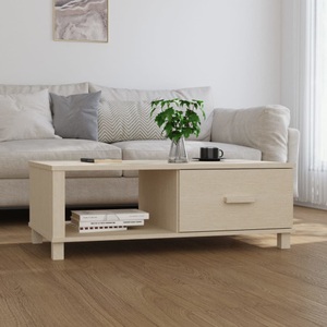 vidaXL Couchtisch Honigbraun 100x55x35 cm Massivholz Kiefer