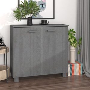 vidaXL, vidaXL Sideboard HAMAR Dunkelgrau 85x35x80 cm Massivholz Kiefer