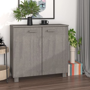 vidaXL, vidaXL Sideboard HAMAR Hellgrau 85x35x80 cm Massivholz Kiefer