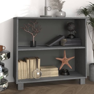 vidaXL, vidaXL Sideboard HAMAR Dunkelgrau 85x35x80 cm Massivholz Kiefer