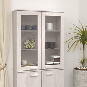vidaXL, vidaXL Highboard-Oberteil HAMAR Weiß 85x35x100 cm Massivholz, vidaXL Highboard-Oberteil HAMAR Weiß 85x35x100 cm Massivholz