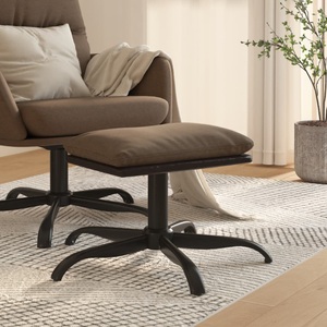 vidaXL Fußhocker Braun 60x60x39 cm Stoff und Kunstleder