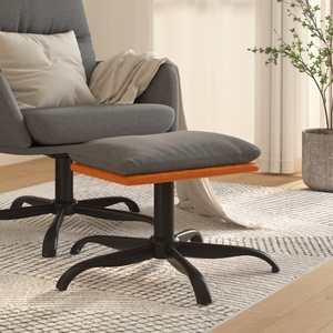 vidaXL, vidaXL Fußhocker Hellgrau 60x60x39 cm Stoff und Kunstleder
