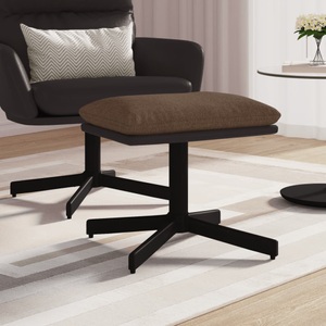 vidaXL Fußhocker Braun 60x60x39 cm Stoff und Kunstleder