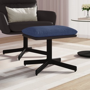 vidaXL, vidaXL Fußhocker Blau 60x60x39 cm Stoff und Kunstleder