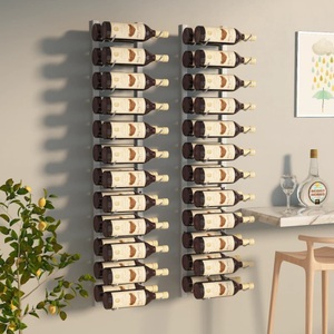 vidaXL, vidaXL Wand-Weinregal für 24 Flaschen 2 Stk. Weiß Eisen, vidaXL Wand-Weinregal für 24 Flaschen 2 Stk. Weiß Eisen
