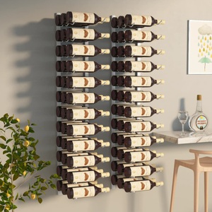 vidaXL, vidaXL Wand-Weinregal für 36 Flaschen 2 Stk. Weiß Eisen, vidaXL Wand-Weinregal für 36 Flaschen 2 Stk. Weiß Eisen