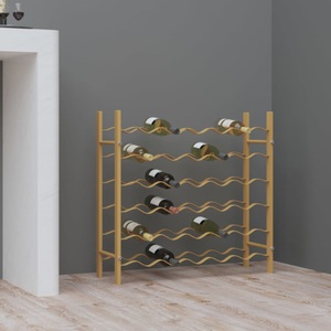 vidaXL, vidaXL Weinregal für 36 Flaschen Golden Metall, vidaXL Weinregal für 36 Flaschen Golden Metall