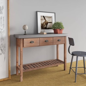 vidaXL, vidaXL Konsolentisch 110x35x80 cm Massivholz Tanne, vidaXL Konsolentisch 110x35x80 cm Massivholz Tanne