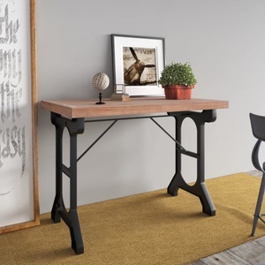 vidaXL, vidaXL Esstisch 110x65x82 cm Massivholz Tanne und Eisen, vidaXL Esstisch 110x65x82 cm Massivholz Tanne und Eisen