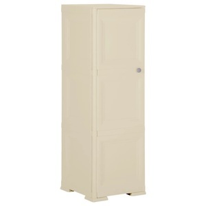 vidaXL, vidaXL Kunststoffschrank 40x43x125 cm Holzdesign Weiß, vidaXL Kunststoffschrank 40x43x125 cm Holzdesign Angora-Weiß