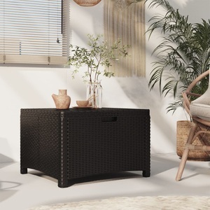 vidaXL, vidaXL Garten-Aufbewahrungsbox 60x54x41 cm PP Rattan Graphit, vidaXL Garten-Aufbewahrungsbox 60x54x41 cm PP Rattan Graphit