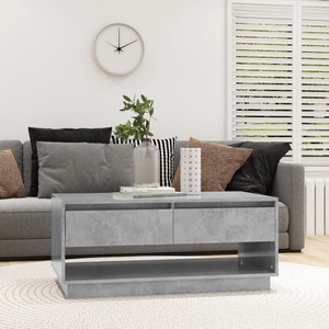 vidaXL, vidaXL Couchtisch Betongrau 102,5x55x44 cm Holzwerkstoff