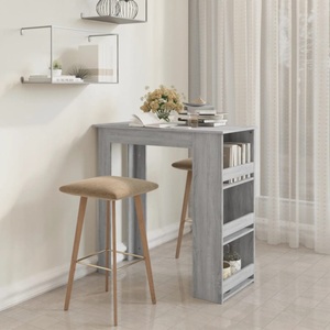 vidaXL, vidaXL Bartisch mit Regal Grau Sonoma 102x50x103,5cm Holzwerkstoff, vidaXL Bartisch mit Regal Grau Sonoma 102x50x103,5cm Holzwerkstoff