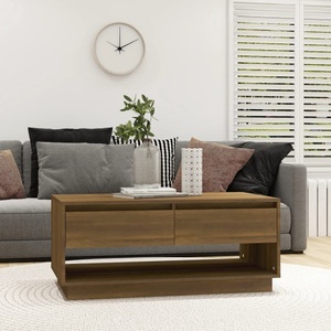 vidaXL, vidaXL Couchtisch Braun Eiche-Optik 102,5x55x44 cm Holzwerkstoff