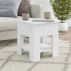 vidaXL, vidaXL Couchtisch Weiß 40x40x42 cm Holzwerkstoff