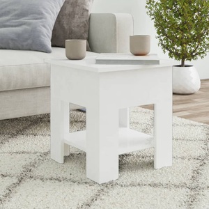 vidaXL, vidaXL Couchtisch Hochglanz-Weiß 40x40x42 cm Holzwerkstoff