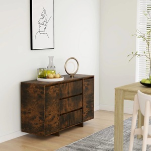 vidaXL, vidaXL Sideboard mit 3 Schubladen Räuchereiche 120x41x75 cm, vidaXL Sideboard mit 3 Schubladen Räuchereiche 120x41x75 cm