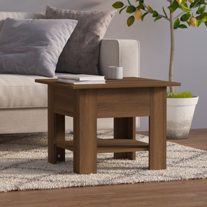 vidaXL, vidaXL Couchtisch Braun Eichen-Optik 55x55x42 cm Holzwerkstoff