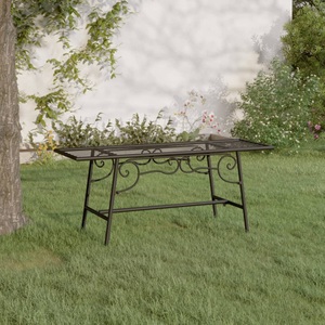 vidaXL, vidaXL Baumbank 110 cm Schwarz Stahl, vidaXL Baumbank 110 cm Schwarz Stahl