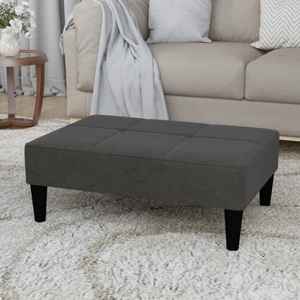 vidaXL, vidaXL Hocker Dunkelgrau Mikrofasergewebe, 