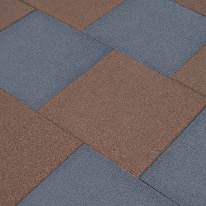 vidaXL, vidaXL Fallschutzmatten 18 Stk. Gummi 50x50x3 cm Grau, vidaXL Fallschutzmatten 18 Stk. Gummi 50x50x3 cm Grau
