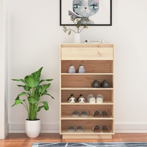 vidaXL, vidaXL Schuhregal 60x34x105 cm Massivholz Kiefer