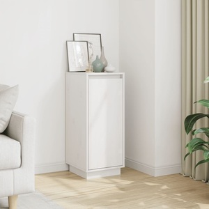 vidaXL, vidaXL Sideboard Weiß 31,5x34x75 cm Massivholz Kiefer, vidaXL Sideboard Weiß 31,5x34x75 cm Massivholz Kiefer