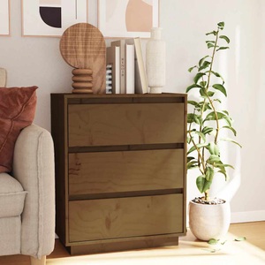 vidaXL, vidaXL Sideboard Honigbraun 60x34x75 cm Massivholz Kiefer, vidaXL Sideboard Honigbraun 60x34x75 cm Massivholz Kiefer