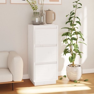 vidaXL, vidaXL Sideboard Weiß 32x34x75 cm Massivholz Kiefer, vidaXL Sideboard Weiß 32x34x75 cm Massivholz Kiefer