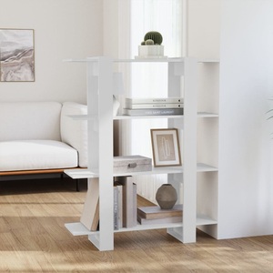 vidaXL, vidaXL Bücherregal/Raumteiler Weiß 100x30x123,5 cm, vidaXL Bücherregal/Raumteiler Weiß 100x30x123,5 cm