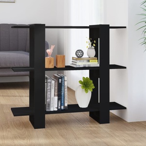 vidaXL, vidaXL Bücherregal/Raumteiler Schwarz 100×30×87 cm, vidaXL Bücherregal/Raumteiler Schwarz 100x30x87 cm