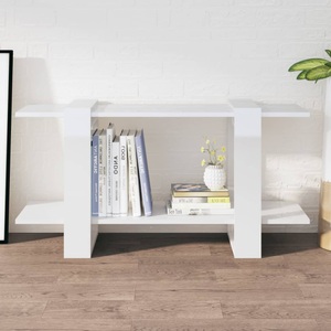vidaXL, vidaXL Bücherregal Hochglanz-Weiß 100x30x51 cm Holzwerkstoff