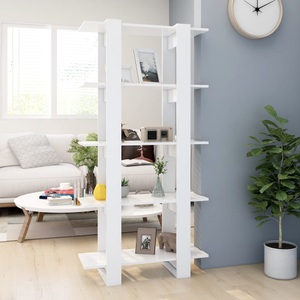 vidaXL, vidaXL Bücherregal/Raumteiler Weiß 80x30x160 cm Holzwerkstoff