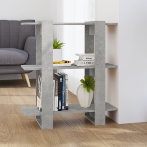 vidaXL, vidaXL Bücherregal/Raumteiler Betongrau 80x30x87 cm, vidaXL Bücherregal/Raumteiler Betongrau 80x30x87 cm