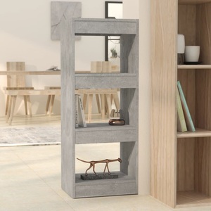 vidaXL, vidaXL Bücherregal/Raumteiler Betongrau 40x30x103 cm Holzwerkstoff, vidaXL Bücherregal/Raumteiler Betongrau 40x30x103 cm Holzwerkstoff