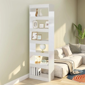 vidaXL, vidaXL Bücherregal/Raumteiler Hochglanz-Weiß 60x30x198cm, vidaXL Bücherregal/Raumteiler Hochglanz-Weiß 60x30x198 cm