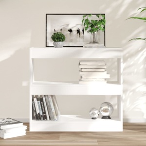 vidaXL, vidaXL Bücherregal/Raumteiler Weiß 80x30x72 cm, vidaXL Bücherregal/Raumteiler Weiß 80x30x72 cm