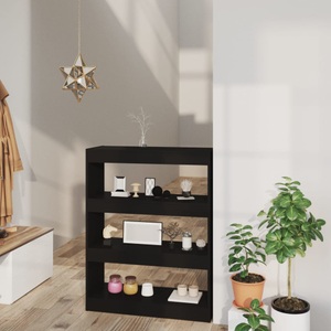 vidaXL, vidaXL Bücherregal/Raumteiler Schwarz 80x30x103 cm Holzwerkstoff, vidaXL Bücherregal/Raumteiler Schwarz 80x30x103 cm Holzwerkstoff