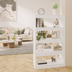 vidaXL, vidaXL Bücherregal/Raumteiler Weiß 80x30x135 cm Holzwerkstoff