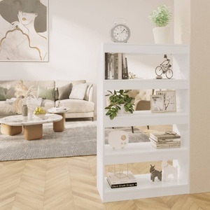 vidaXL, vidaXL Bücherregal/Raumteiler Hochglanz-Weiß 80x30x135cm Holzwerkstoff