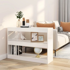 vidaXL, vidaXL Bücherregal/Raumteiler Hochglanz-Weiß 100x30x72 cm