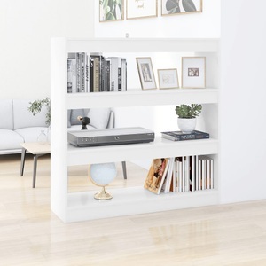 vidaXL, vidaXL Bücherregal/Raumteiler Weiß 100x30x103 cm, vidaXL Bücherregal/Raumteiler Weiß 100x30x103 cm