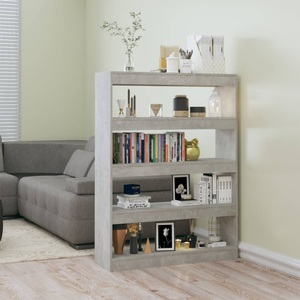 vidaXL, vidaXL Bücherregal/Raumteiler Betongrau 100x30x135 cm, vidaXL Bücherregal/Raumteiler Betongrau 100x30x135 cm
